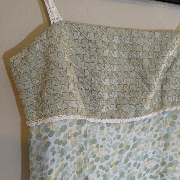 Elly y2k Vintage Knee Length Dress Light Green Size S - Picture 6 of 12